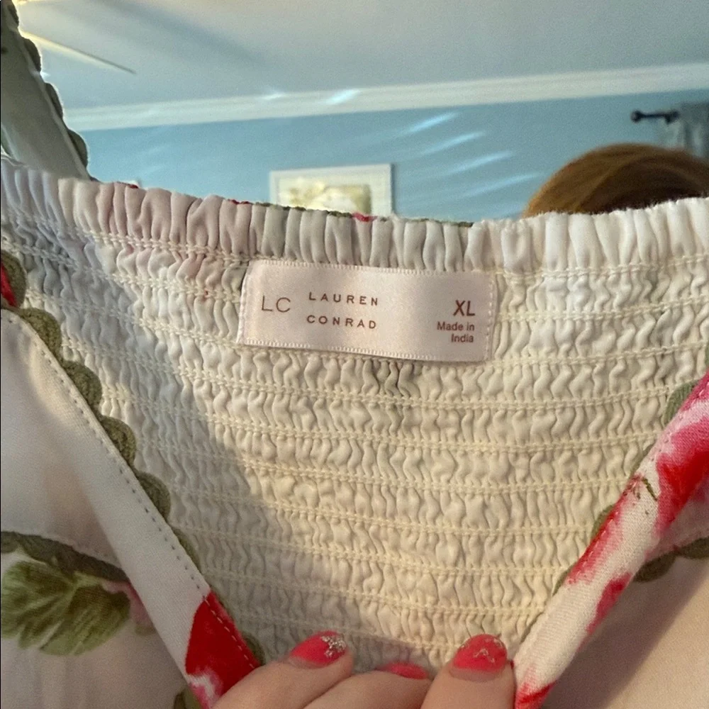 LC Lauren Conrad White Floral Sundress - Picture 2 of 6